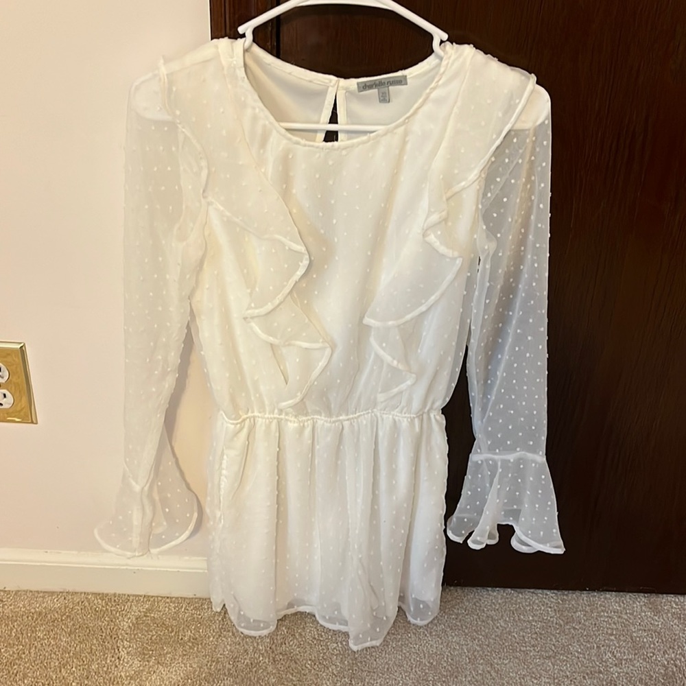 Wedding, bridal, bachelorette party white romper